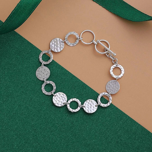 Lucky Coin Charm Custom Fit 925 Sterling Silver Bracelet - Tweov Jewels