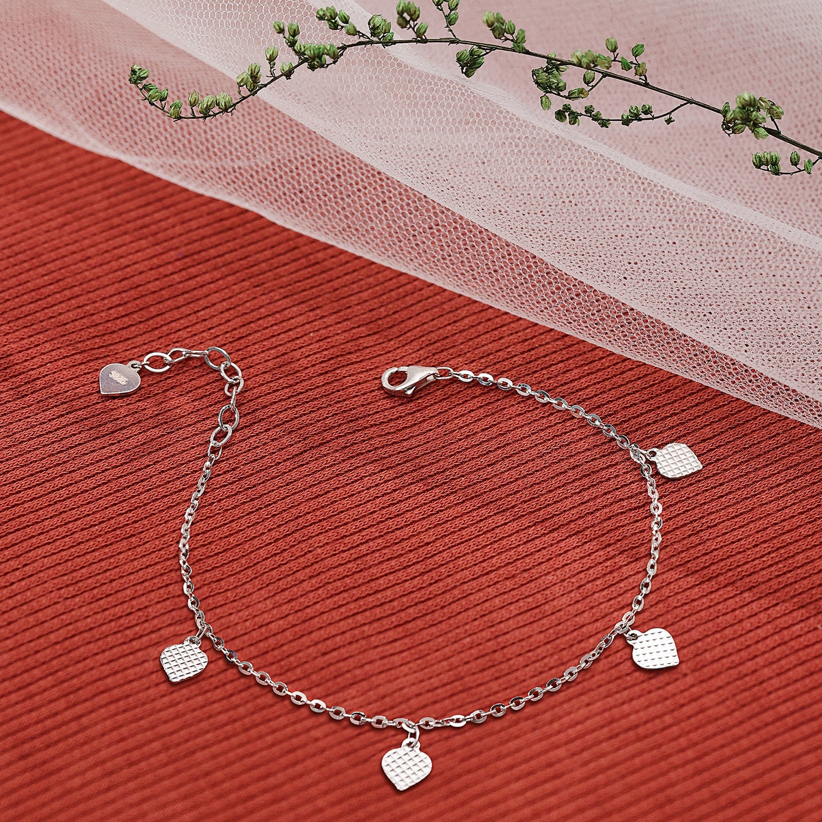 925 Sterling Silver Leaf Chain Bracelet  – Nature Inspired - Tweov Jewels