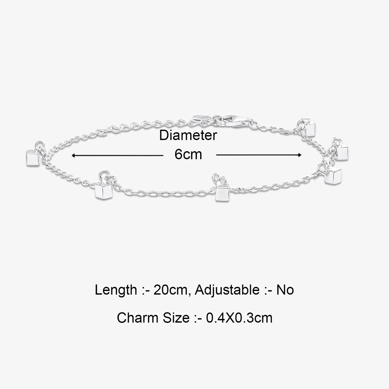 Silver Cubic Rope Link Bracelet - Tweov Jewels