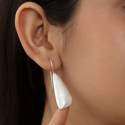 Feather Design Silver Drop Earrings - Tweov Jewels