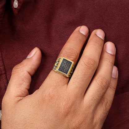 Gold Plated Silver Solitaire Ring for Women - Tweov Jewels
