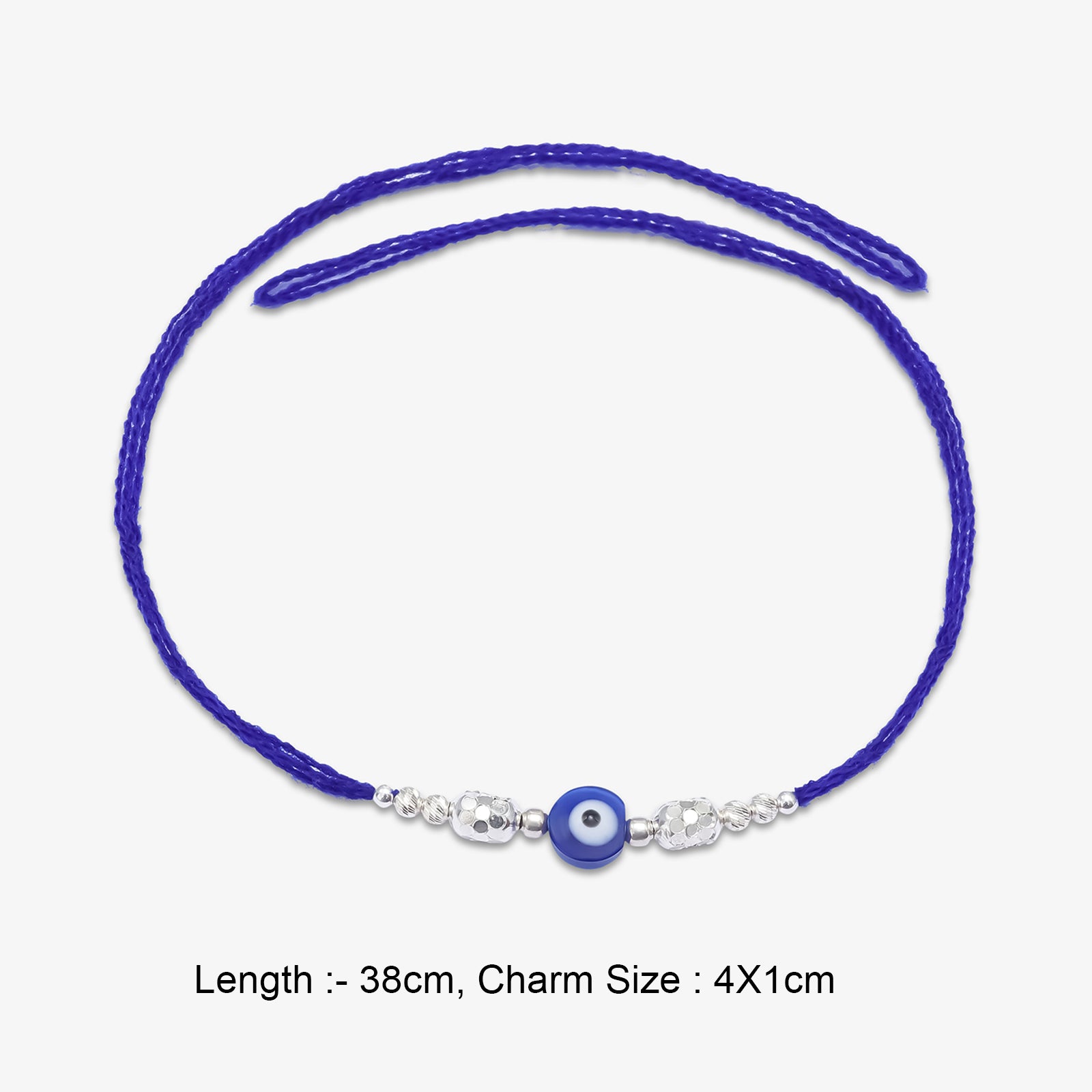 Evil Eye Silver Rakhi for Brother - Tweov Jewels