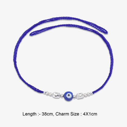 Evil Eye Silver Rakhi for Brother - Tweov Jewels