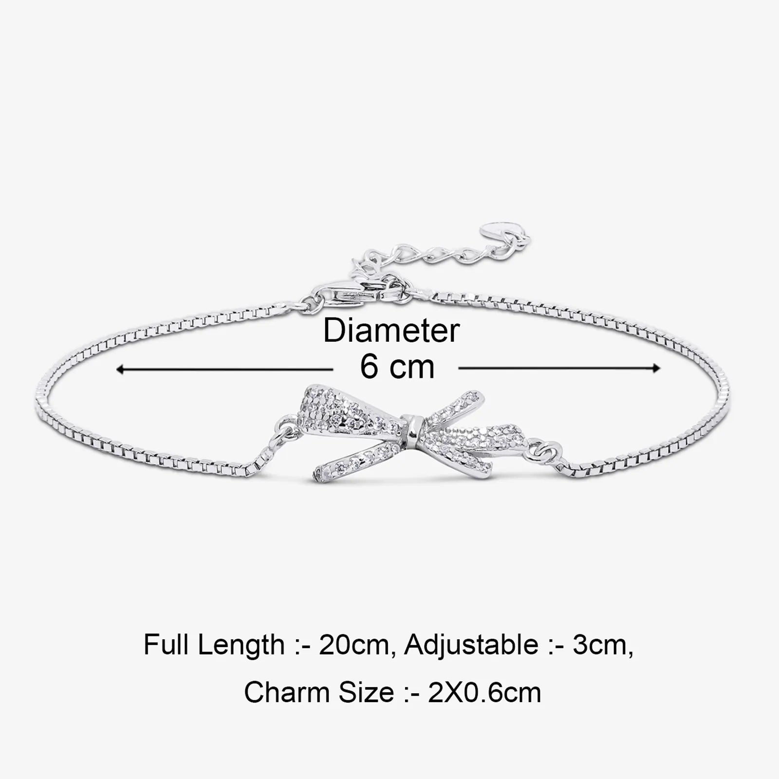 Designer Bow Silver Bracelet - Tweov Jewels