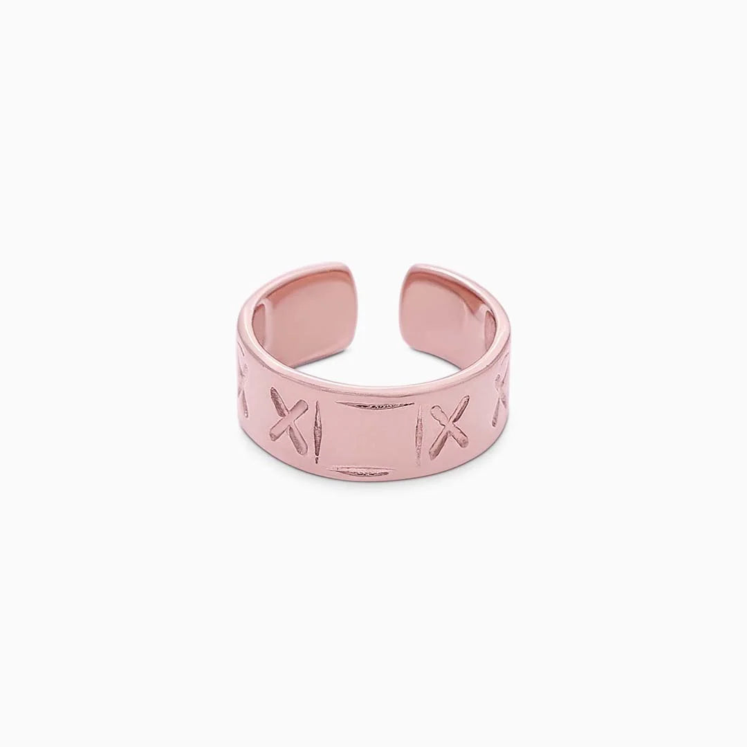 Band Style Rose Gold Engrave Ring-Universal - Tweov Jewels
