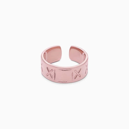 Band Style Rose Gold Engrave Ring-Universal - Tweov Jewels