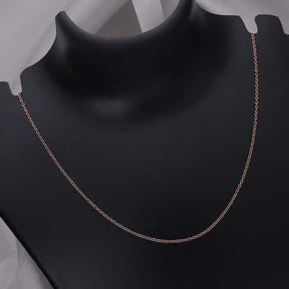 Pure 925 Silver Chain - Rose Gold ROLO Chain For Women - Tweov Jewels
