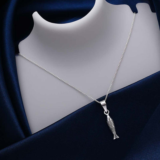 925 sterling Silver Antique Fish Pendant - Tweov Jewels