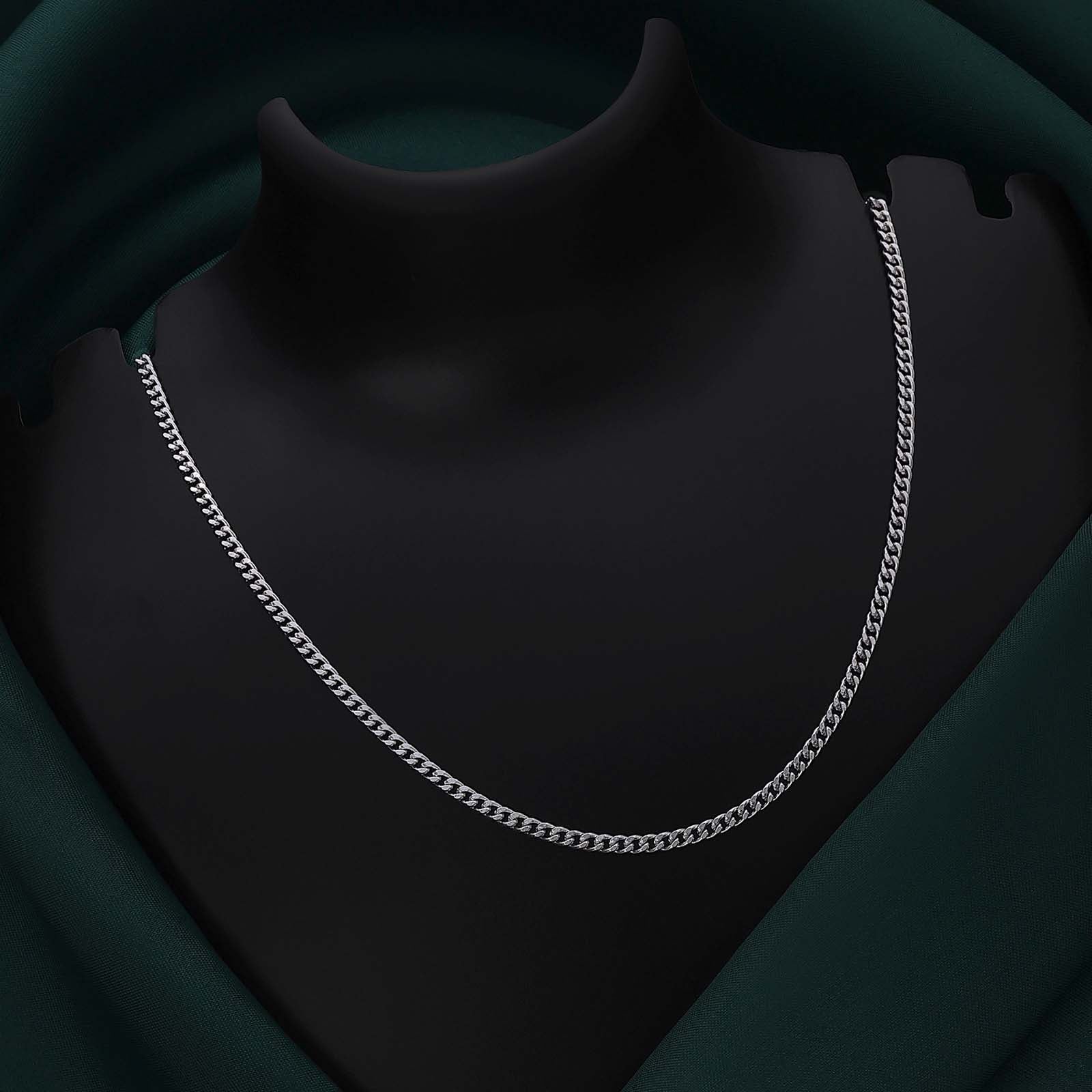 Pure Silver Chain - Cuban Link Curb Model for Men - Tweov Jewels