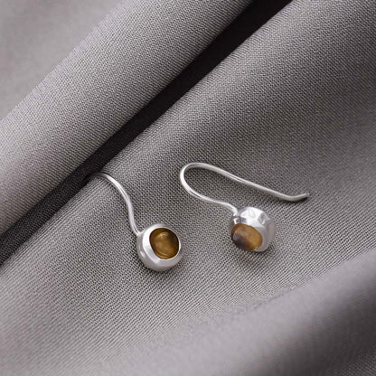 Pure Silver Earrings - Die-Cast Drop Hook Design - Tweov Jewels
