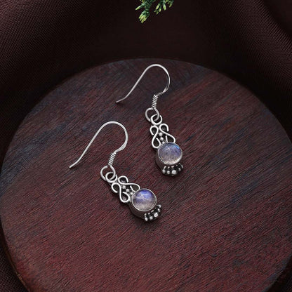 Pure Silver Earring - Moonlit Magic Moonstone - Tweov Jewels