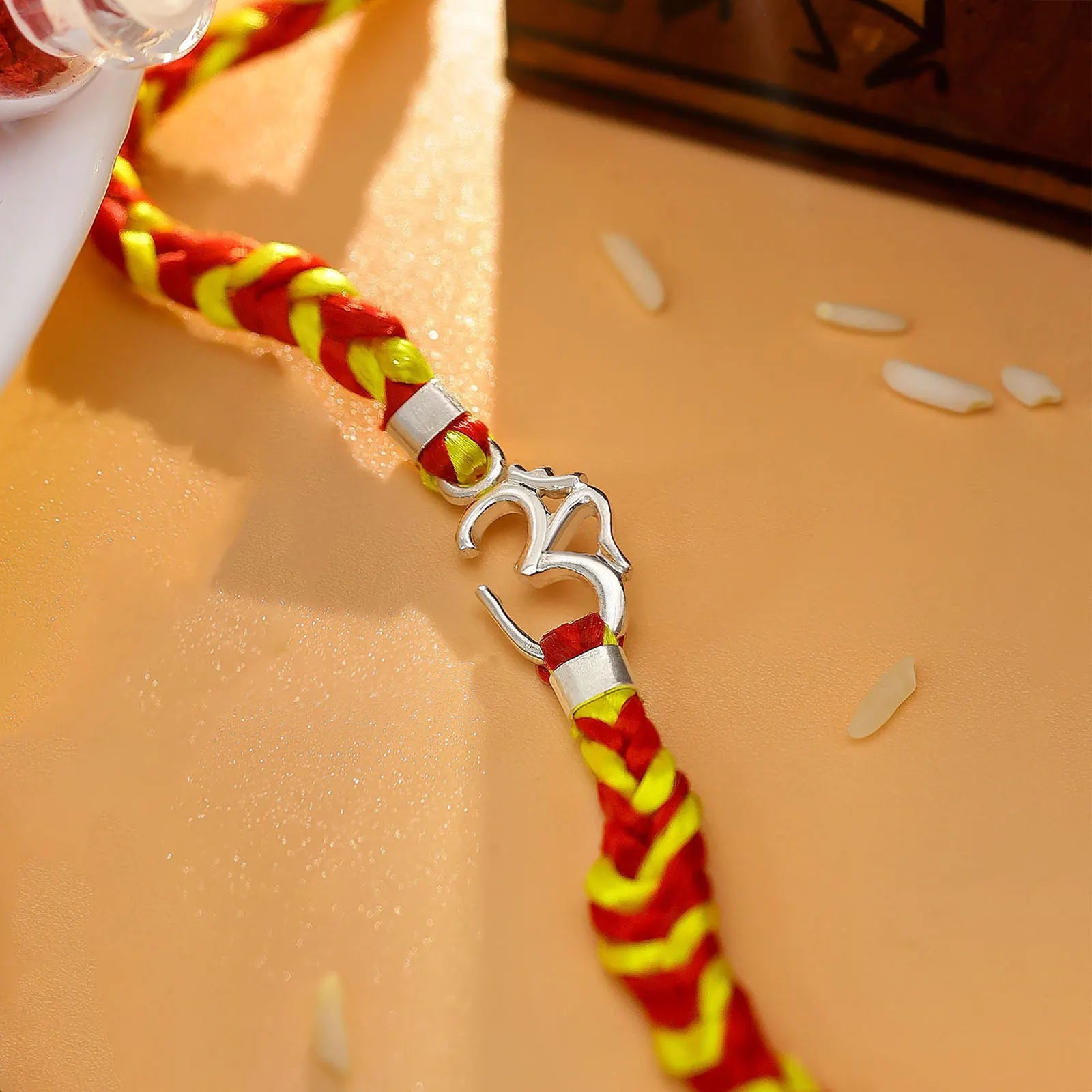 Pure Silver Rakhi - Feel The Peace With Om Pendant - Tweov Jewels