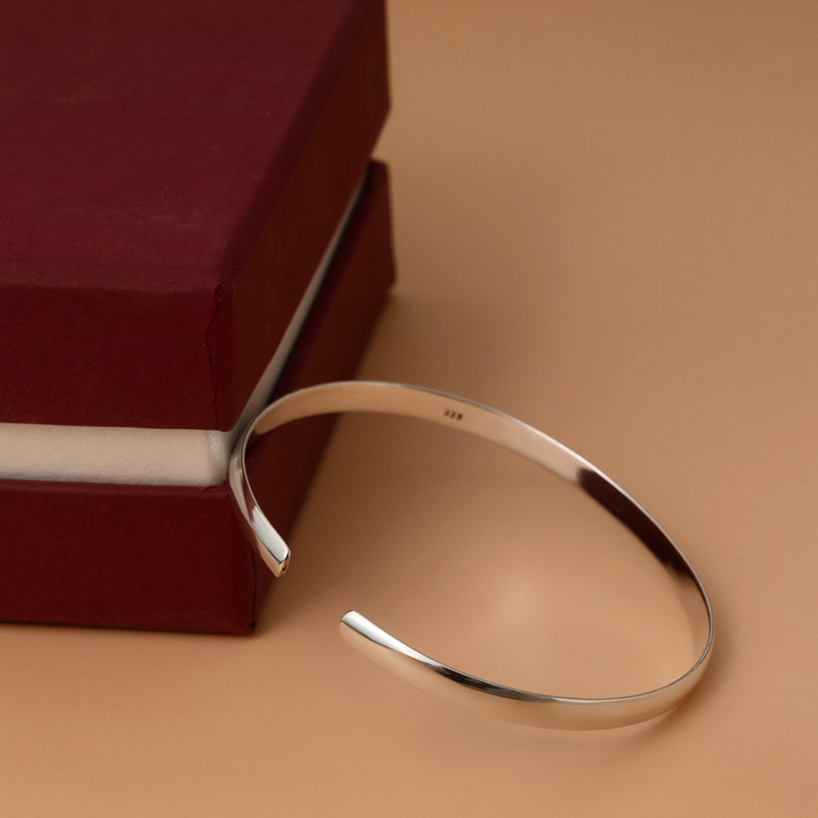 Pure 925 Sterling Silver Simple Bangle Bracelet - Tweov Jewels