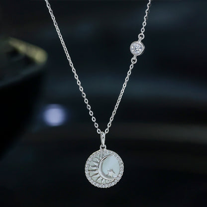 Celestial Moon & Star Pendant Necklace