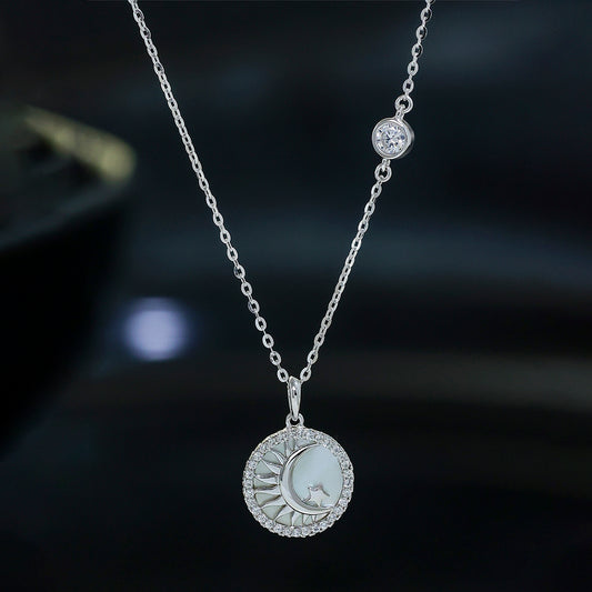 Celestial Moon & Star Pendant Necklace