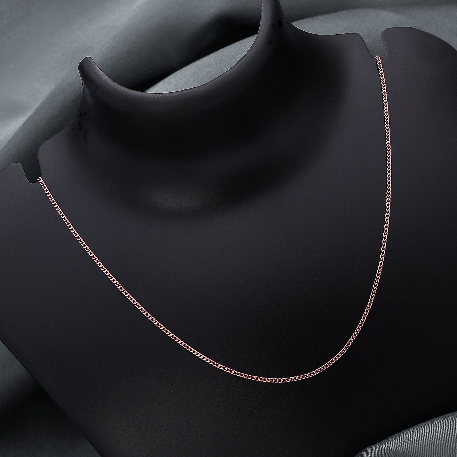 Pure 925 Silver Chain - Coral Glow Cuban Link Design - Tweov Jewels