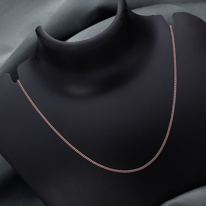 Pure 925 Silver Chain - Coral Glow Cuban Link Design - Tweov Jewels