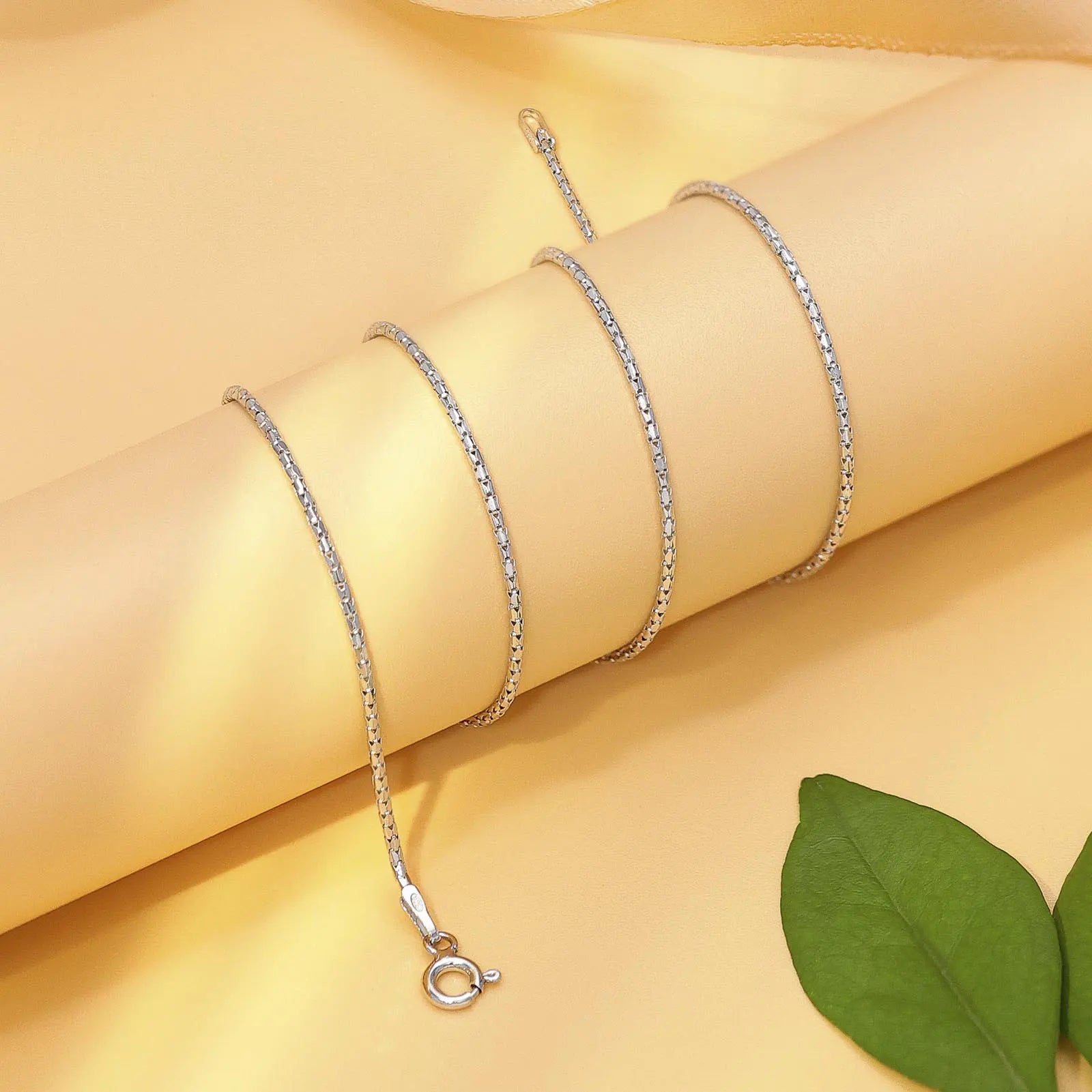 Silver Brick Style Chain - Tweov Jewels