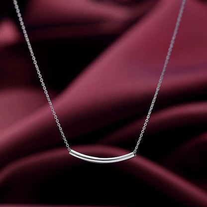 Single String With Silver Finish Necklace - Tweov Jewels