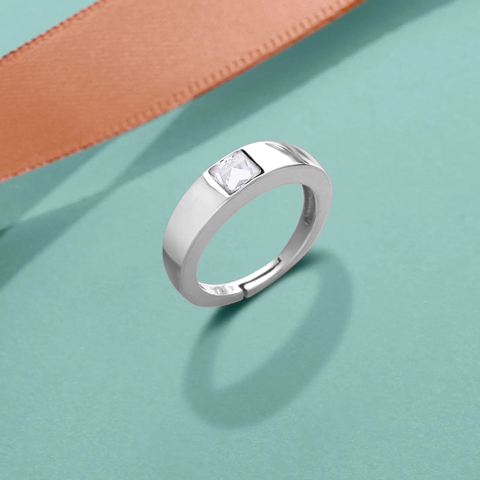 925 sterling silver white stone ring - Tweov Jewels