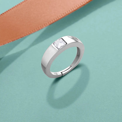 925 sterling silver white stone ring - Tweov Jewels