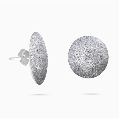 Pure Silver Studs - Twinkling With Full Moon - Tweov Jewels