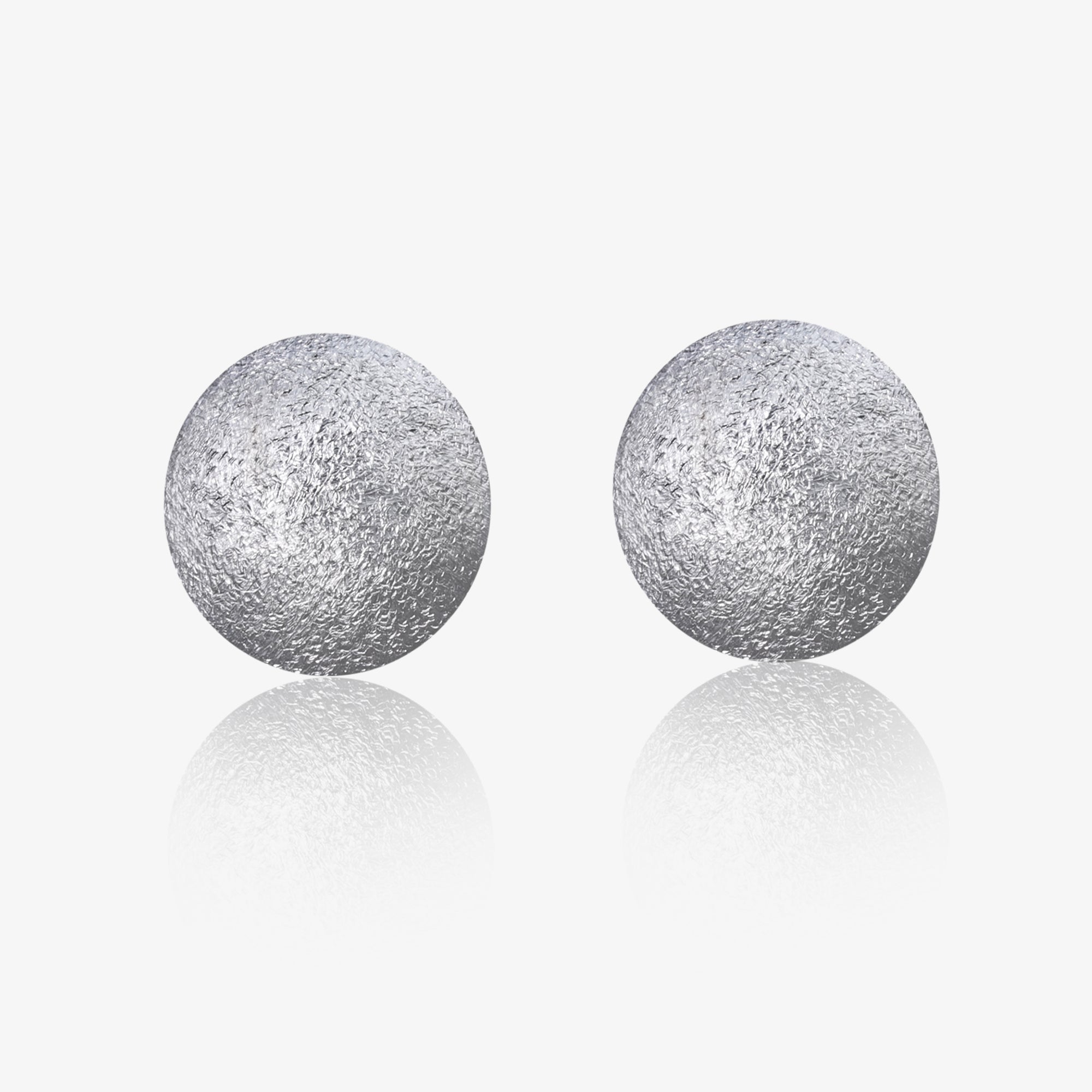 Silver Round Stud Earrings - Tweov Jewels