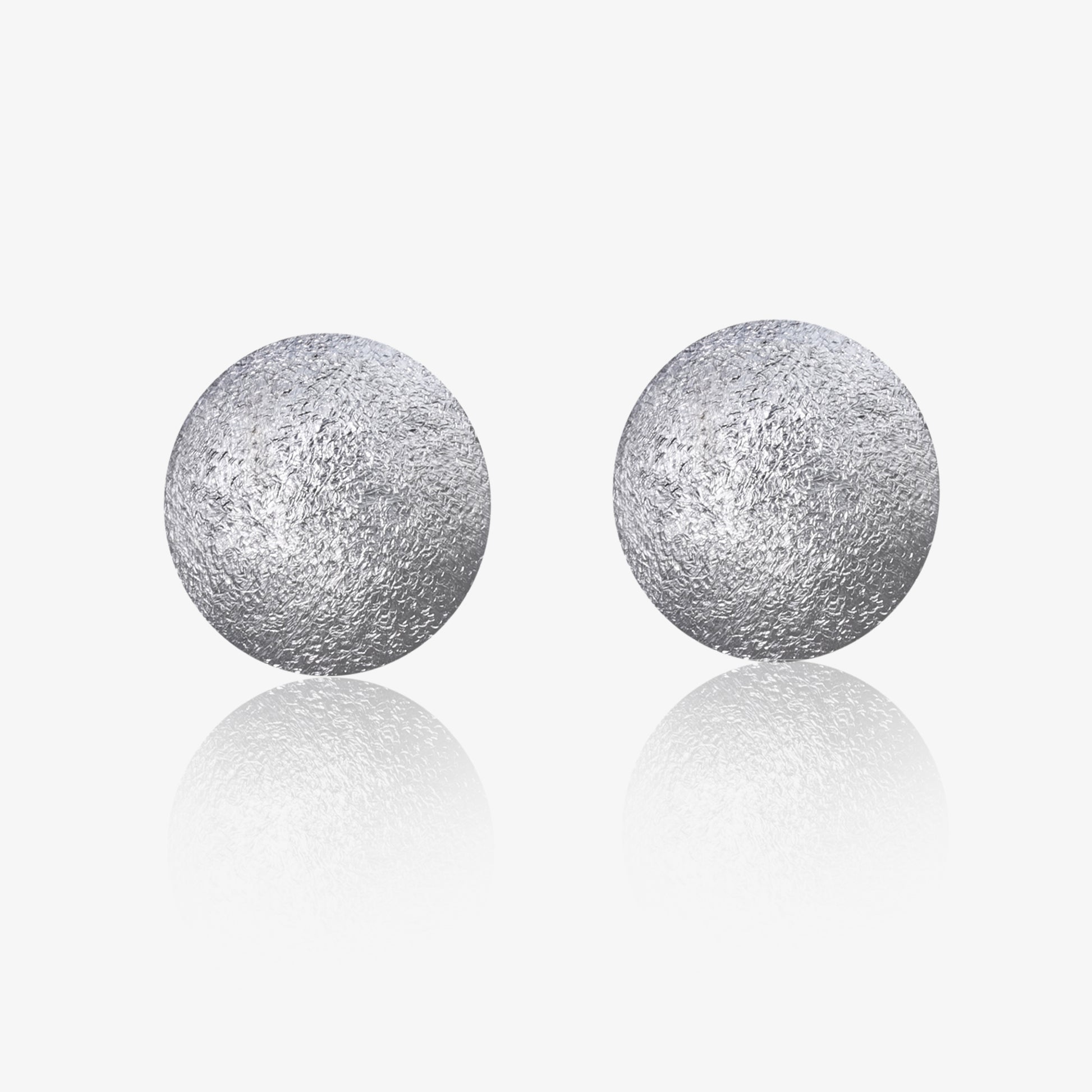Silver Round Stud Earrings - Tweov Jewels