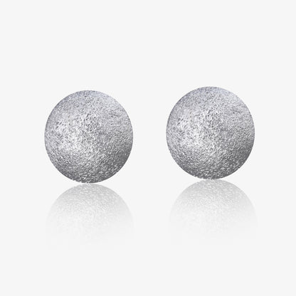 Silver Round Stud Earrings - Tweov Jewels