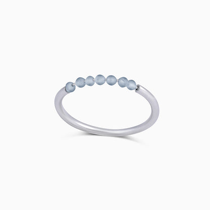 Pure Silver Ring - Made With Grand Grey Crystal - Tweov Jewels