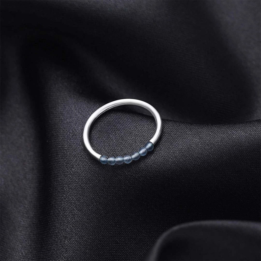 Pure Silver Ring - Made With Grand Grey Crystal - Tweov Jewels
