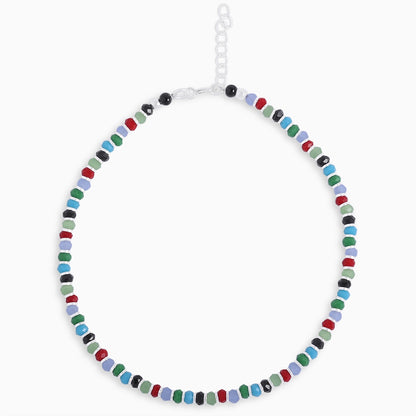 925 Sterling Silver Multicolor Crystal Anklet - Tweov Jewels