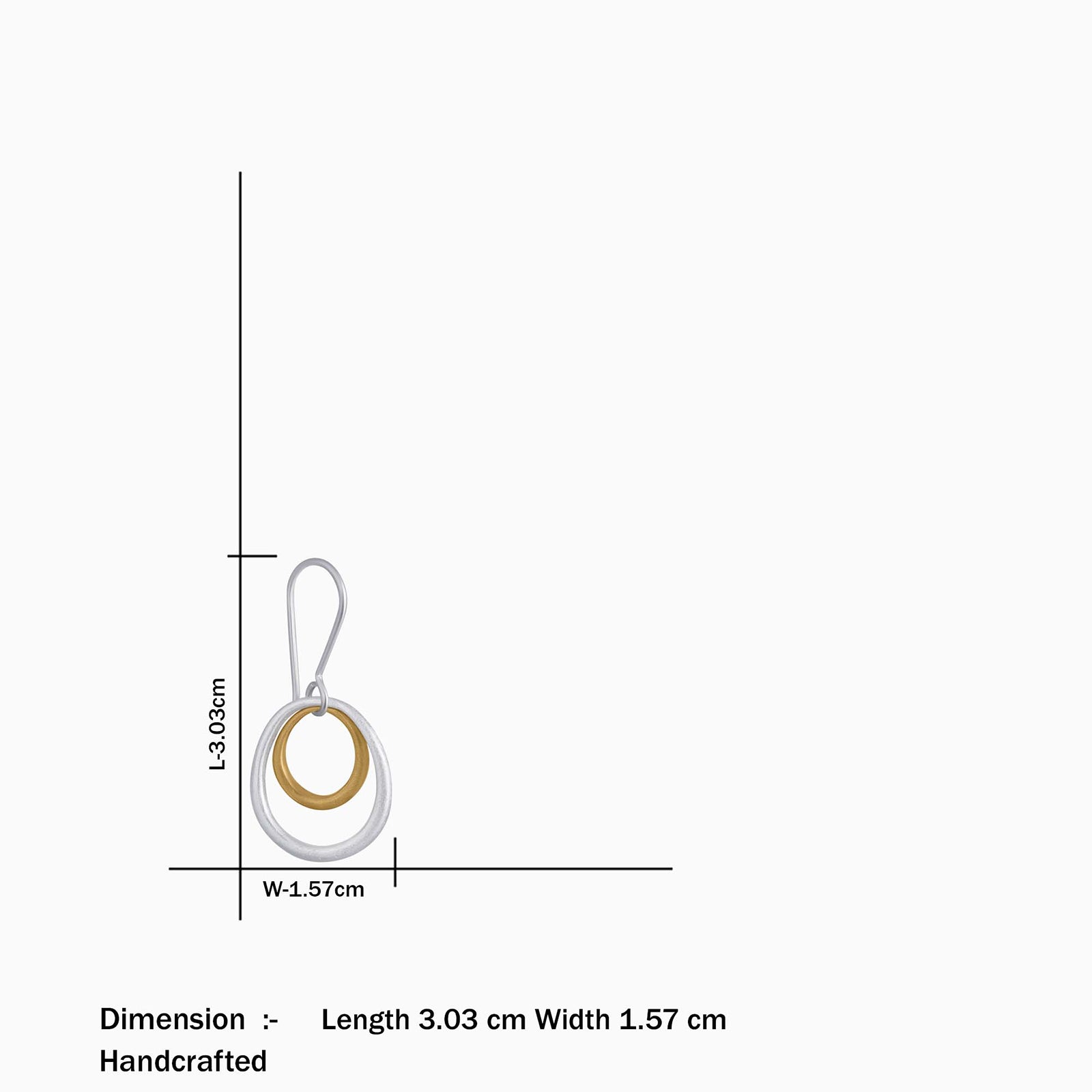 Pure Silver Earrings - Double Tint Scratch Circles