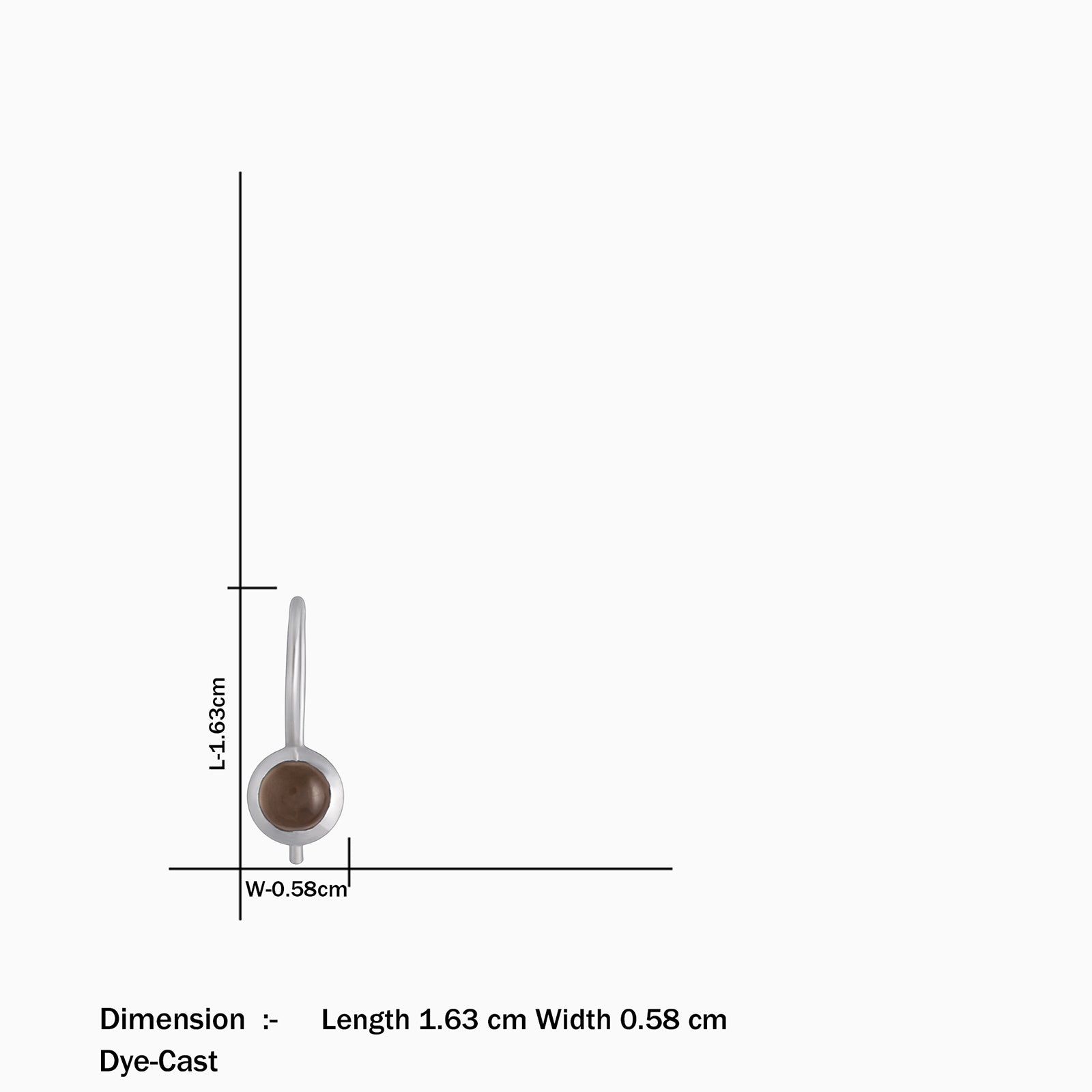 Pure Silver Earrings - Die-Cast Drop Hook Design