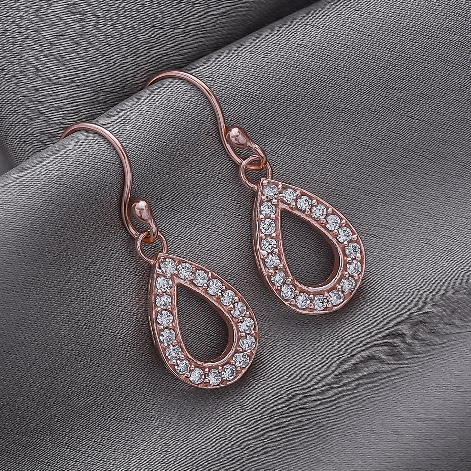 Pure Silver Earrings - Enriched With CZ Stones - Tweov Jewels