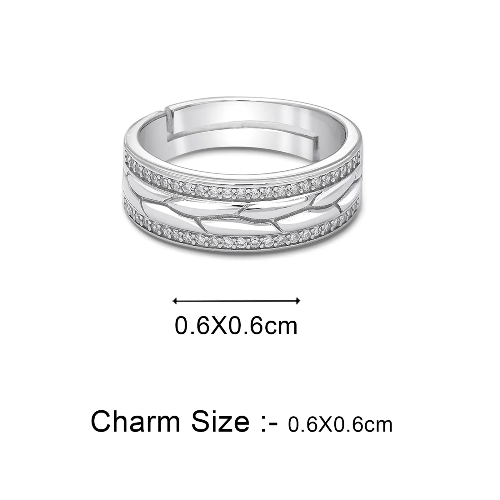 Dual Layered CZ Silver Ring for Women - Tweov Jewels