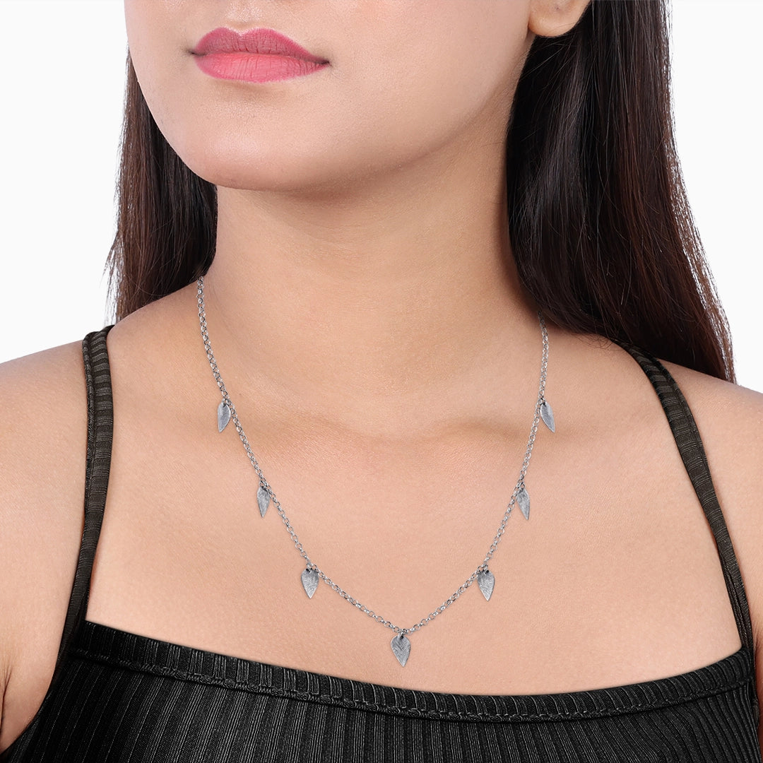 Silver Leaf Design Chain for Women - Tweov Jewels