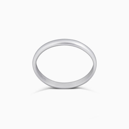 Pure 925 Silver Ring - Plain Glossy Slim Fit - Tweov Jewels