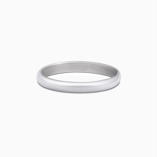 Pure 925 Silver Ring - Plain Glossy Slim Fit - Tweov Jewels