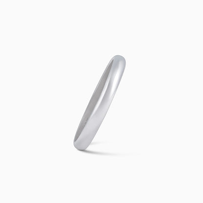 Pure 925 Silver Ring - Plain Glossy Slim Fit - Tweov Jewels