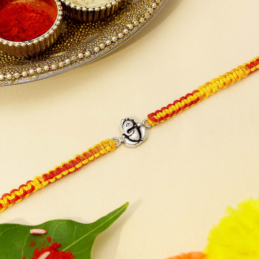 Ganpati/Ganesha Silver Rakhi - Tweov Jewels