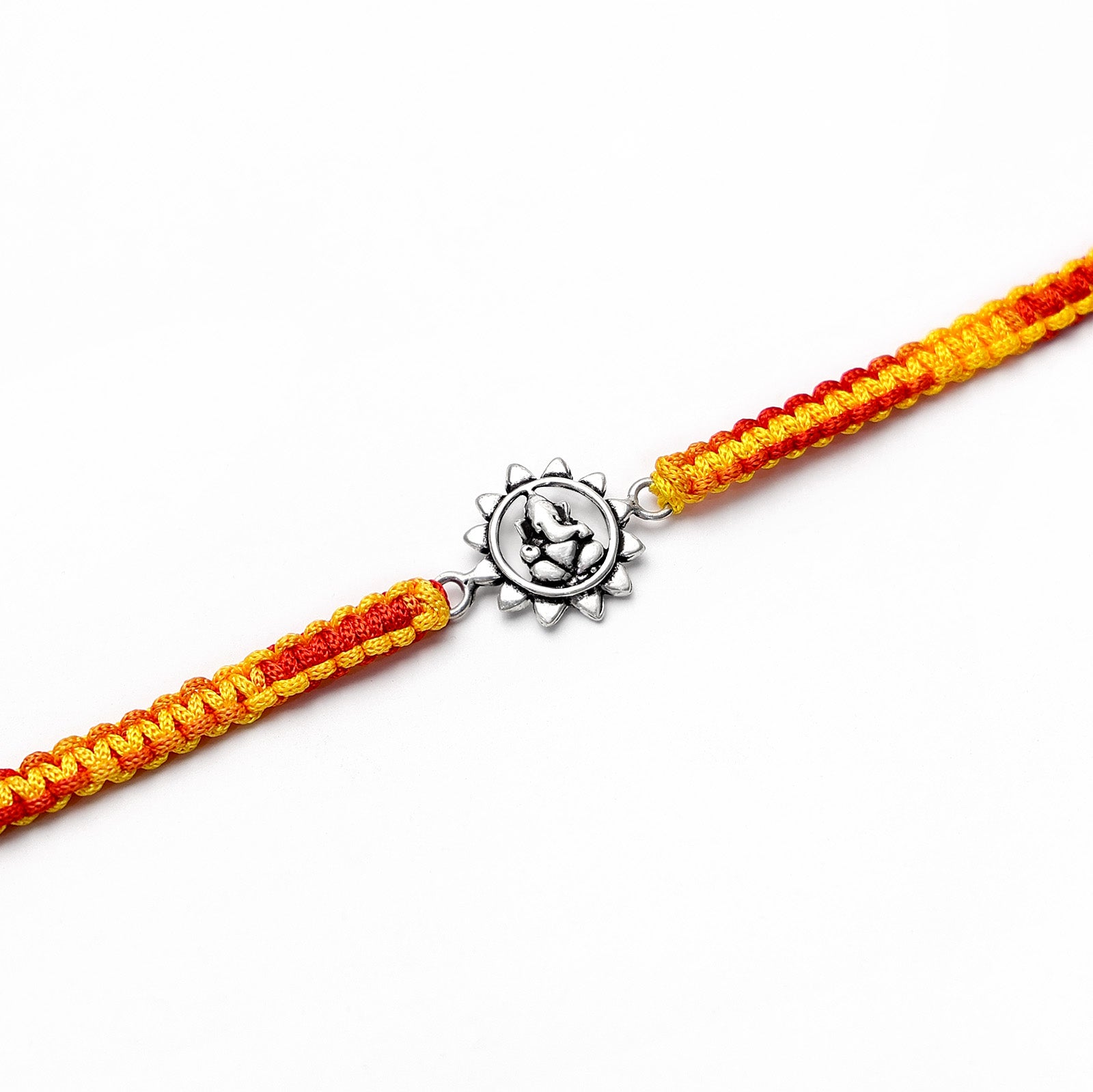 Ganesha Pure Silver Rakhi for brother - Tweov Jewels