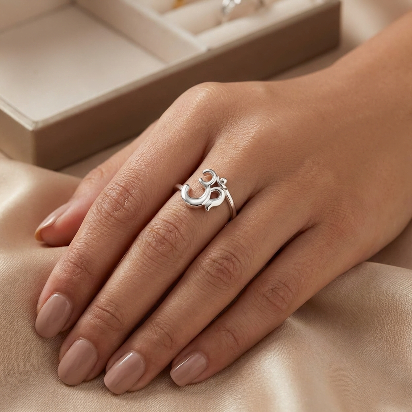 Silver Om Ring