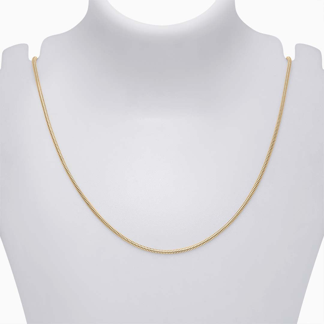 Pure 925 Silver Chain - Gold Plated Spring Design For Women - Tweov Jewels
