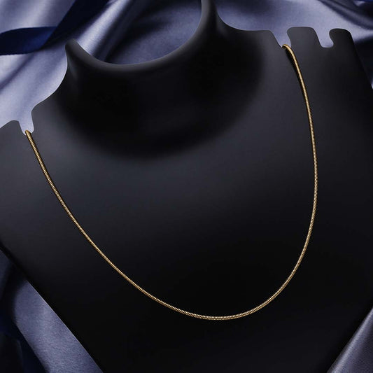 Pure 925 Silver Chain - Gold Plated Spring Design For Women - Tweov Jewels