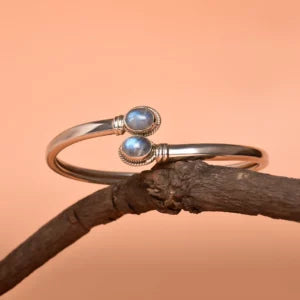 Pure 925 Silver Bracelet - Shimmering With Moonstone - Tweov Jewels