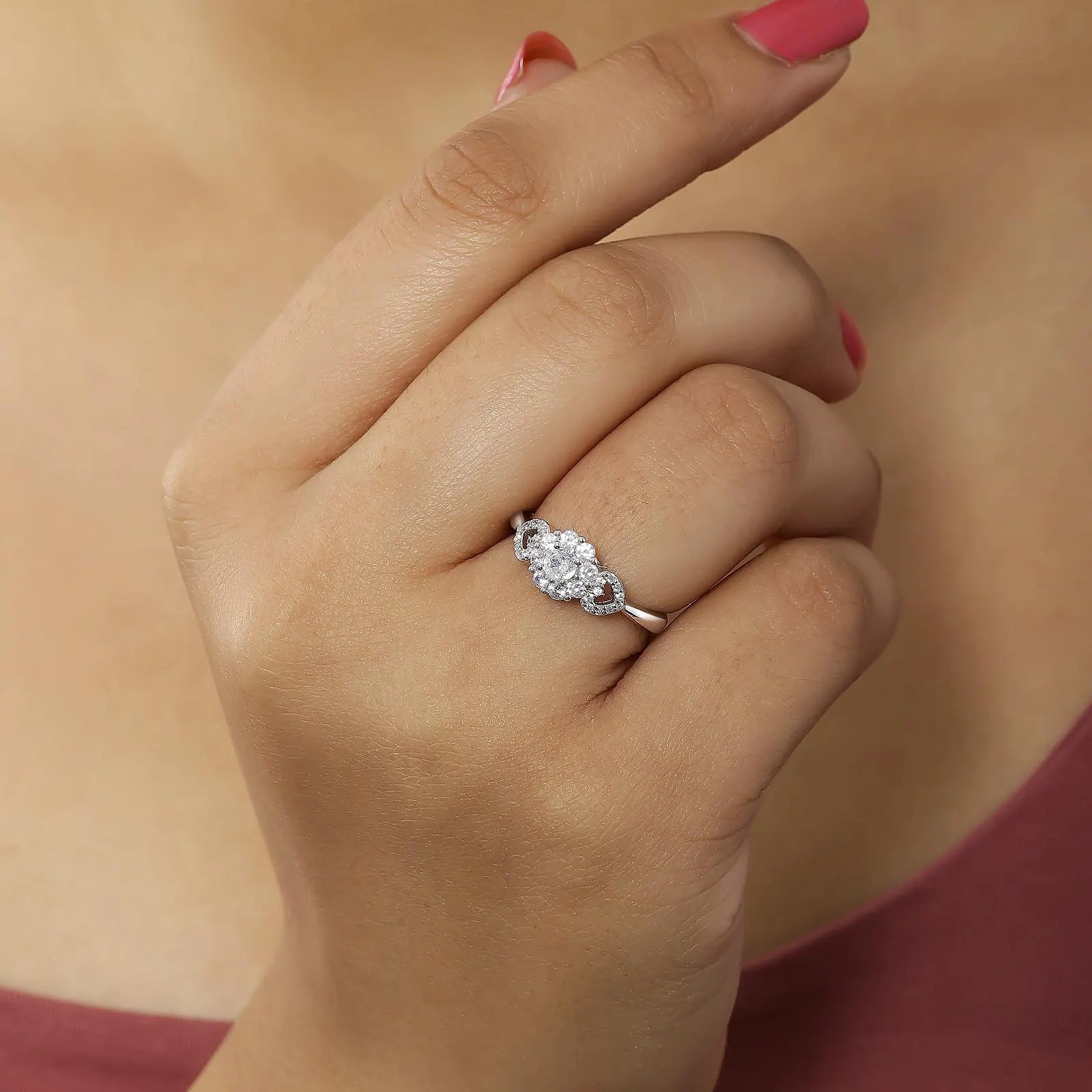 CZ Cluster Ring for Women