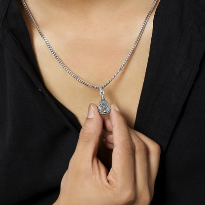 Pure Sterling Silver Khatu Shyam Locket - Tweov Jewels