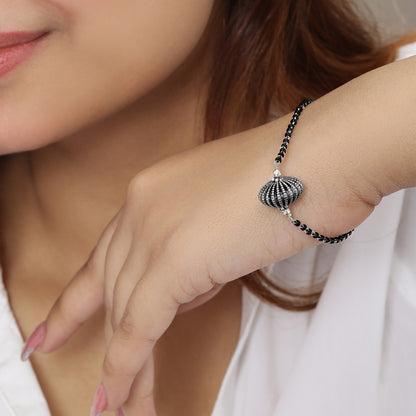 Oxidized Charm Bracelet for Women – 925 Sterling Silver Oxidized Finish - Tweov Jewels