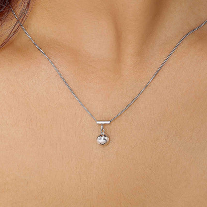 Sphere Charm Necklace For Women – 925 Sterling Silver Rhodium Plated - Tweov Jewels